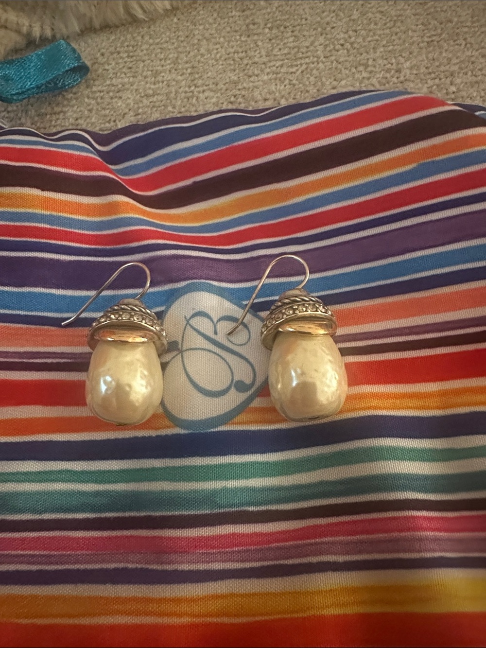 Brighton Neptune Rings Pearl Drop Earrings